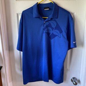 Nike Shirt Men’s Large Fit Dry Blue Golf Polo Short Sleeve